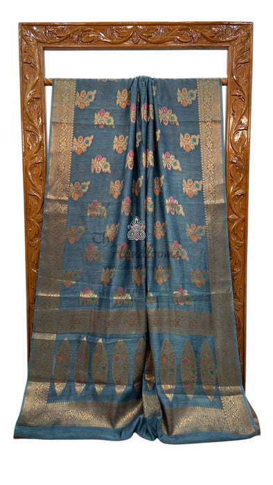 Moonga Georgette Handloom Banarasi Saree