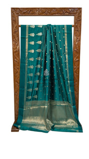 Pure Mango Silk Banarasi Handloom Saree - The Handlooms