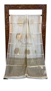 Pure Kota Chex silk Banarasi Handloom Saree - The Handlooms