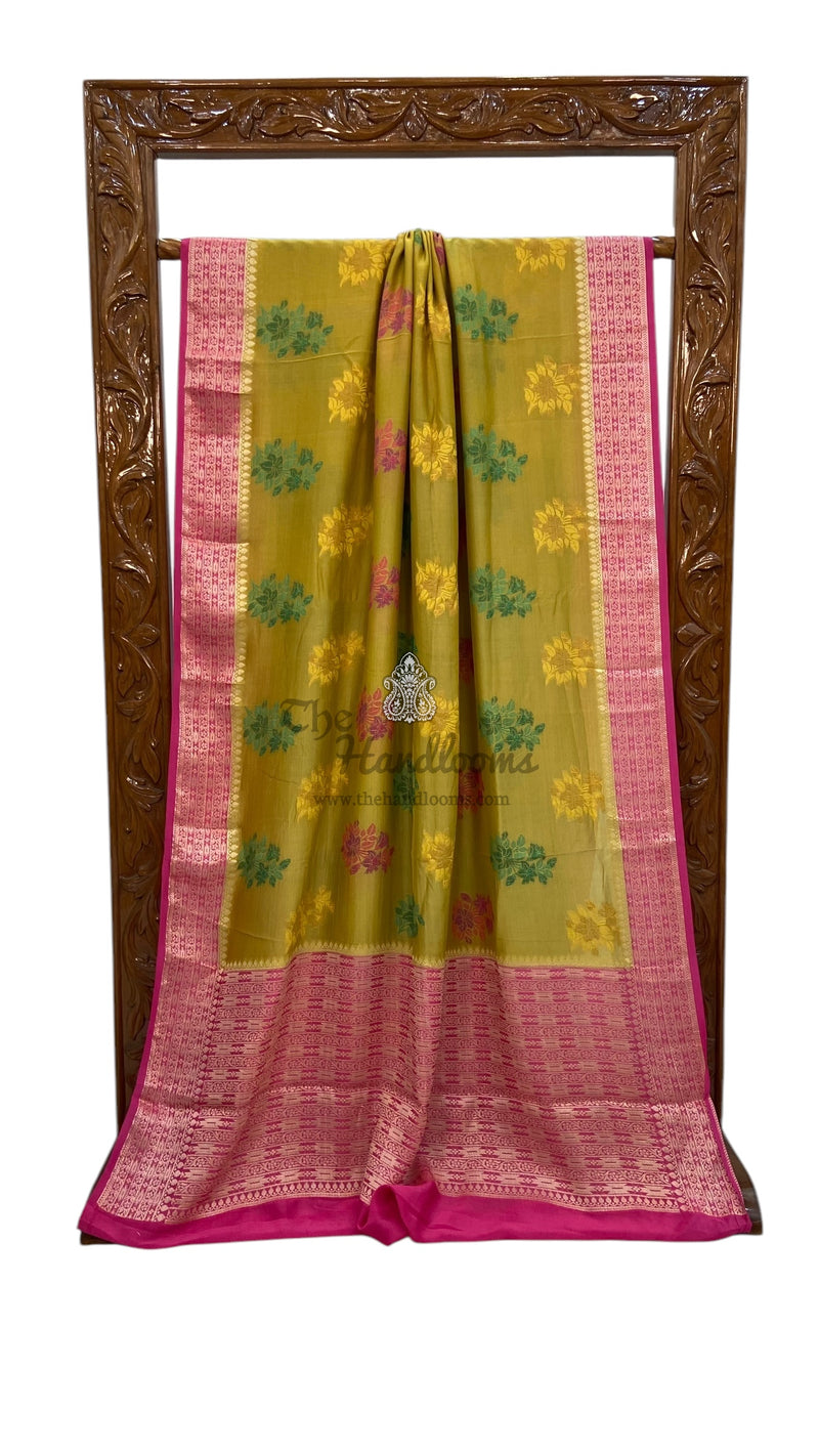 Pure Butter Crepe Banarasi Saree - The Handlooms