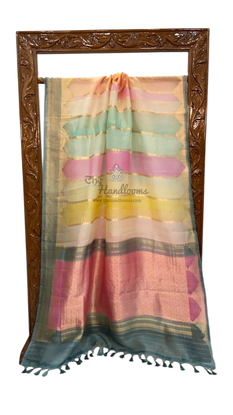 Pure Kora Handloom Banarasi Saree - Rangkat - The Handlooms