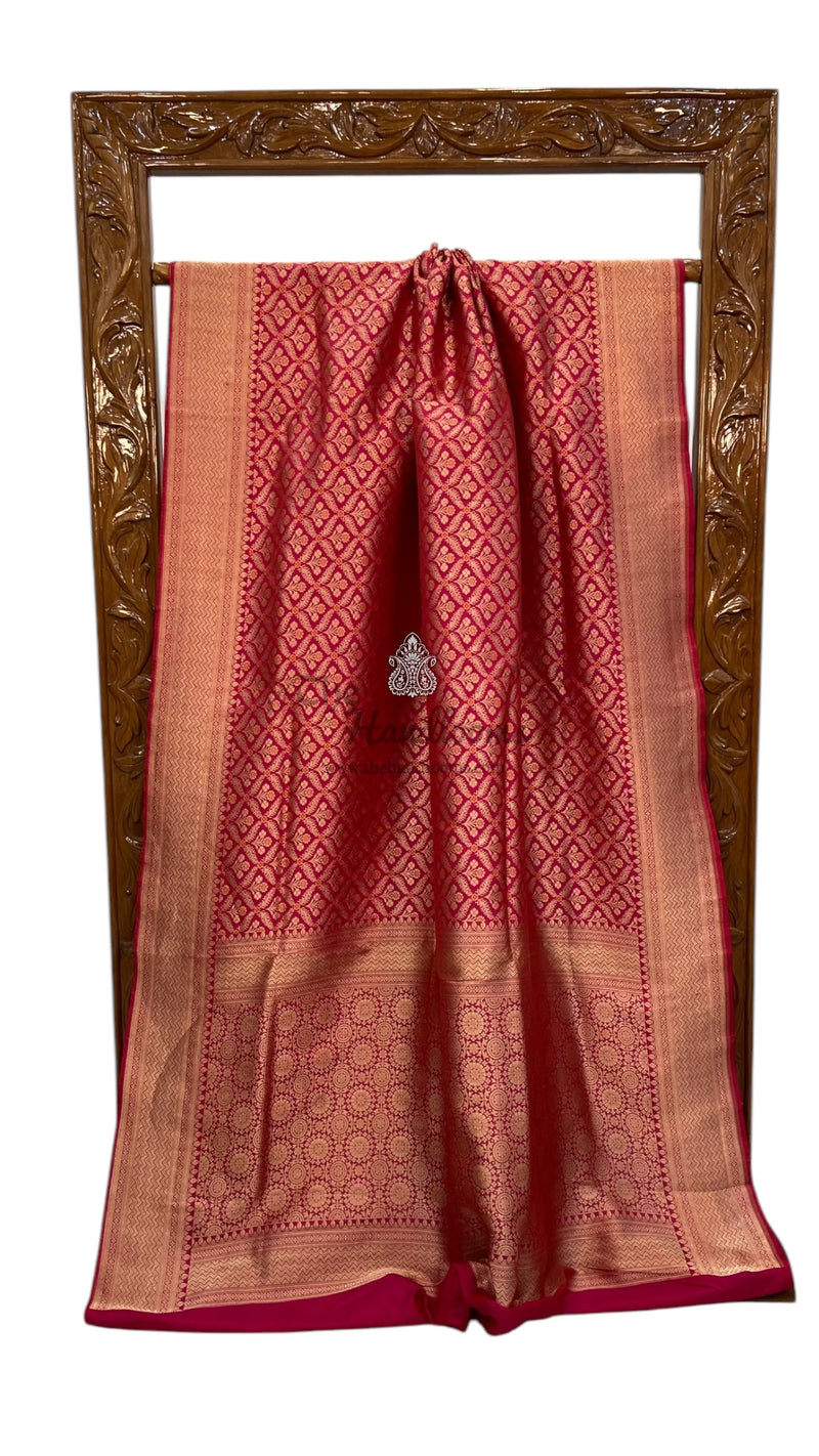 Pure Katan Silk Banarasi Handloom Saree - Tanchui Brocade - The Handlooms