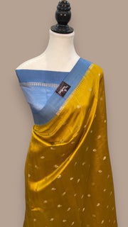 Pure Mango Silk Banarasi Handloom Saree - The Handlooms