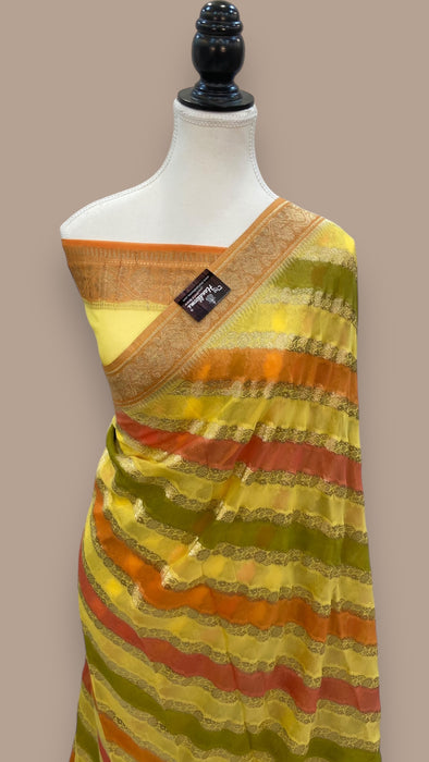 Pure Georgette Banarasi Saree With Digital Print