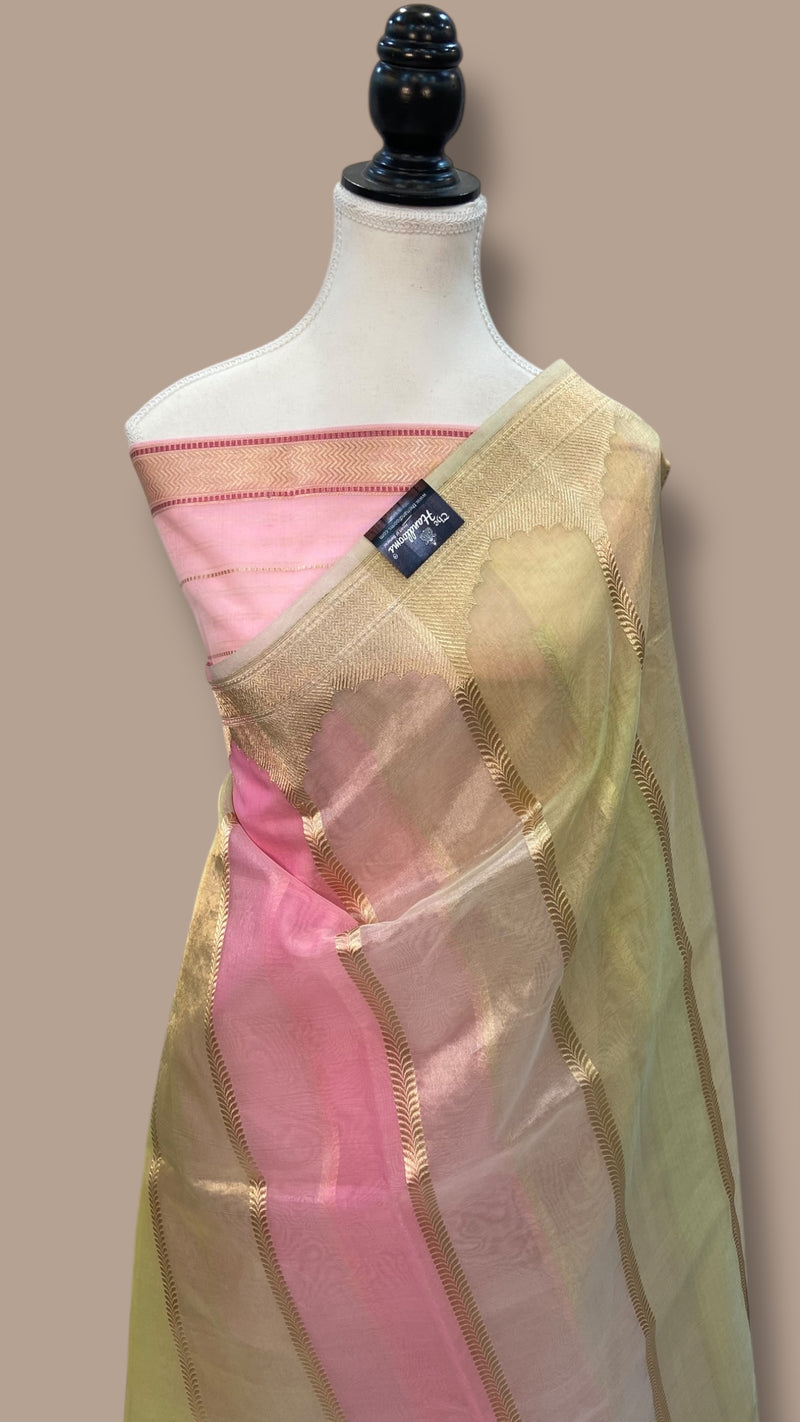 Rangkat Pure Kora Handloom Banarasi Saree - The Handlooms