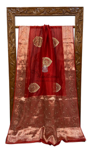 Pure Kora Tissue Handloom Banarasi Saree - Handwork - The Handlooms