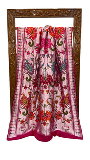 Pure Tussar Georgette Brocade Handloom Banarasi Saree - The Handlooms