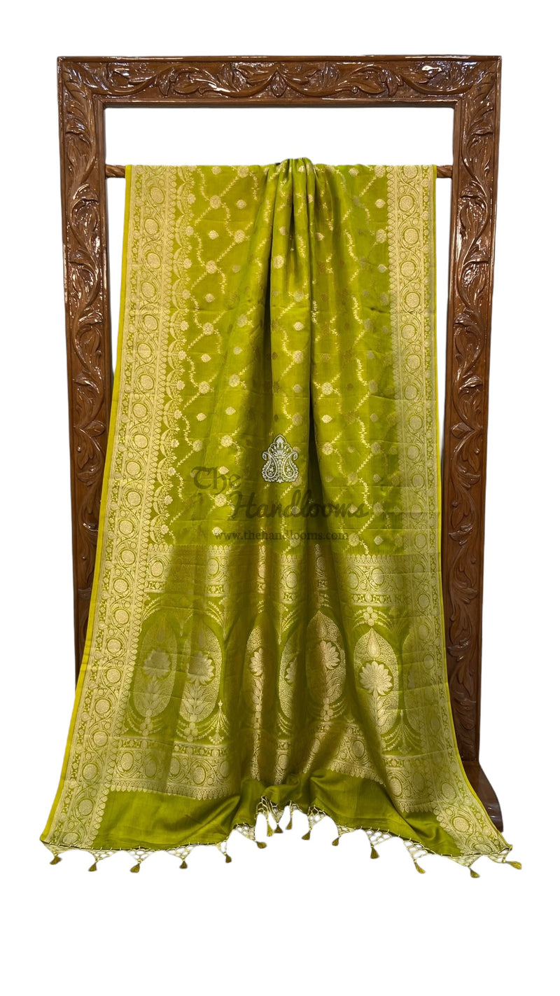 Pure Mushroo Silk Handloom Banarasi Saree - The Handlooms
