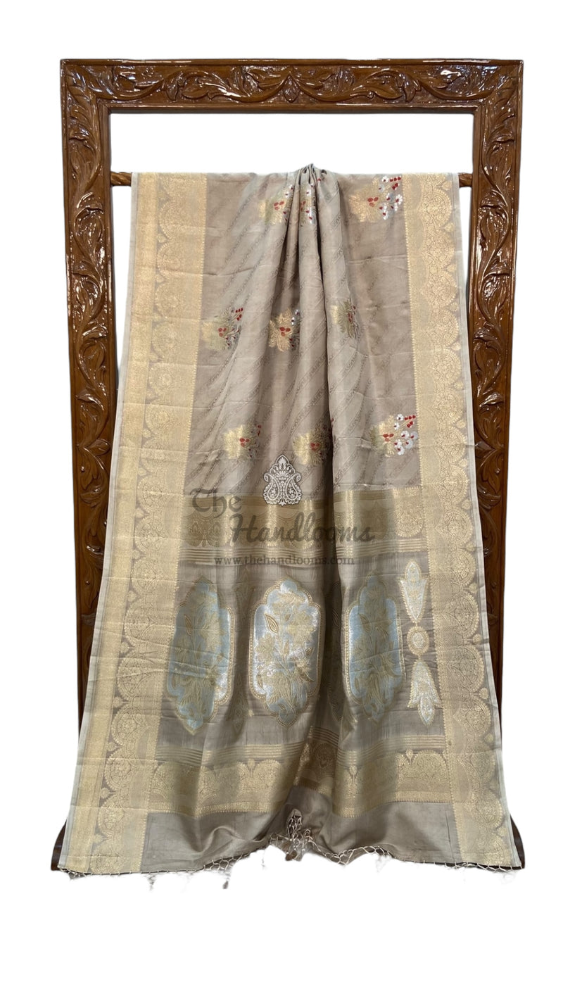 Pure Mushroo Silk Handloom Banarasi Saree - The Handlooms