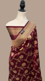 Pure Dupion Silk Banarasi Handloom Saree - The Handlooms