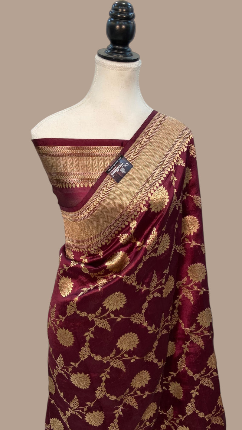 Pure Dupion Silk Banarasi Handloom Saree - The Handlooms