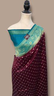 Pure Dupion Silk Banarasi Handloom Saree - The Handlooms