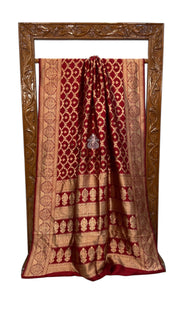 Pure Dupion Silk Banarasi Handloom Saree - The Handlooms