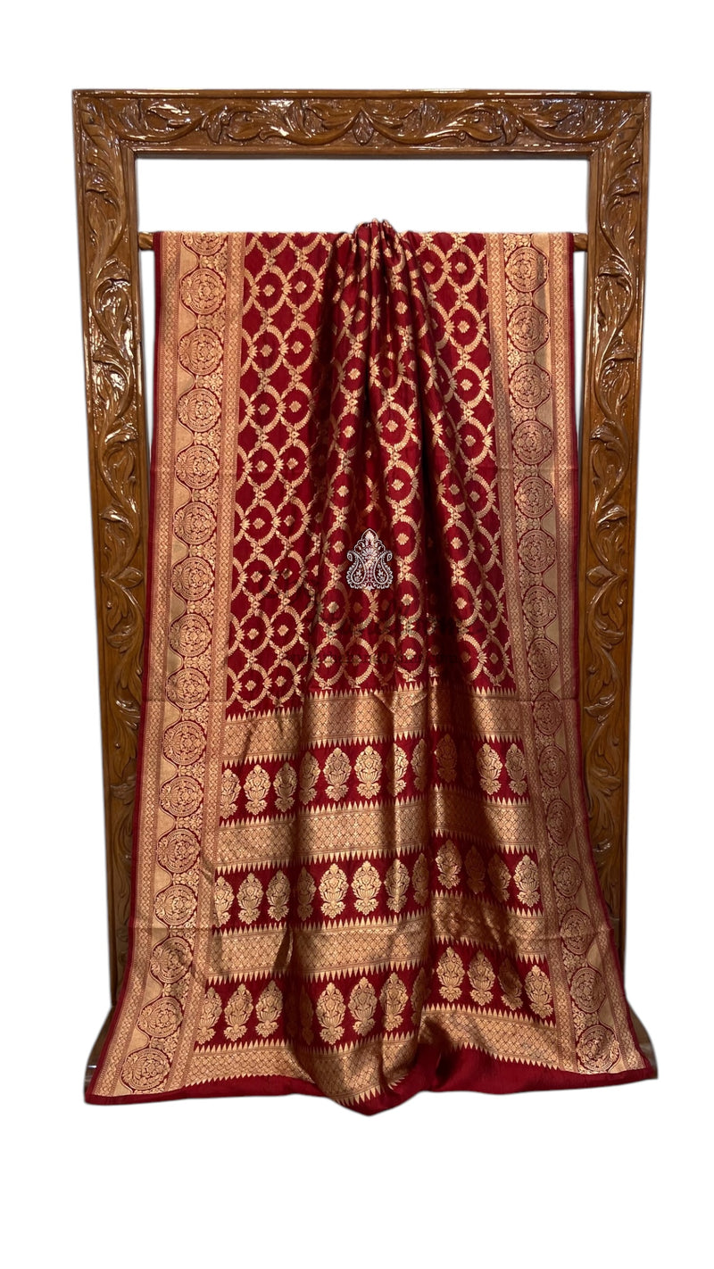 Pure Dupion Silk Banarasi Handloom Saree - The Handlooms