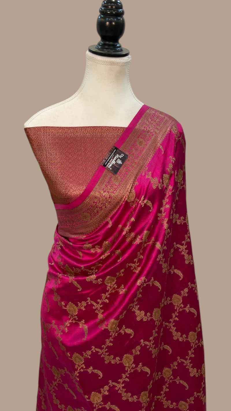 Pure Mango Silk Banarasi Handloom Saree - The Handlooms