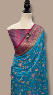 Tussar Silk Handloom Banarasi Saree With Chikankari - The Handlooms