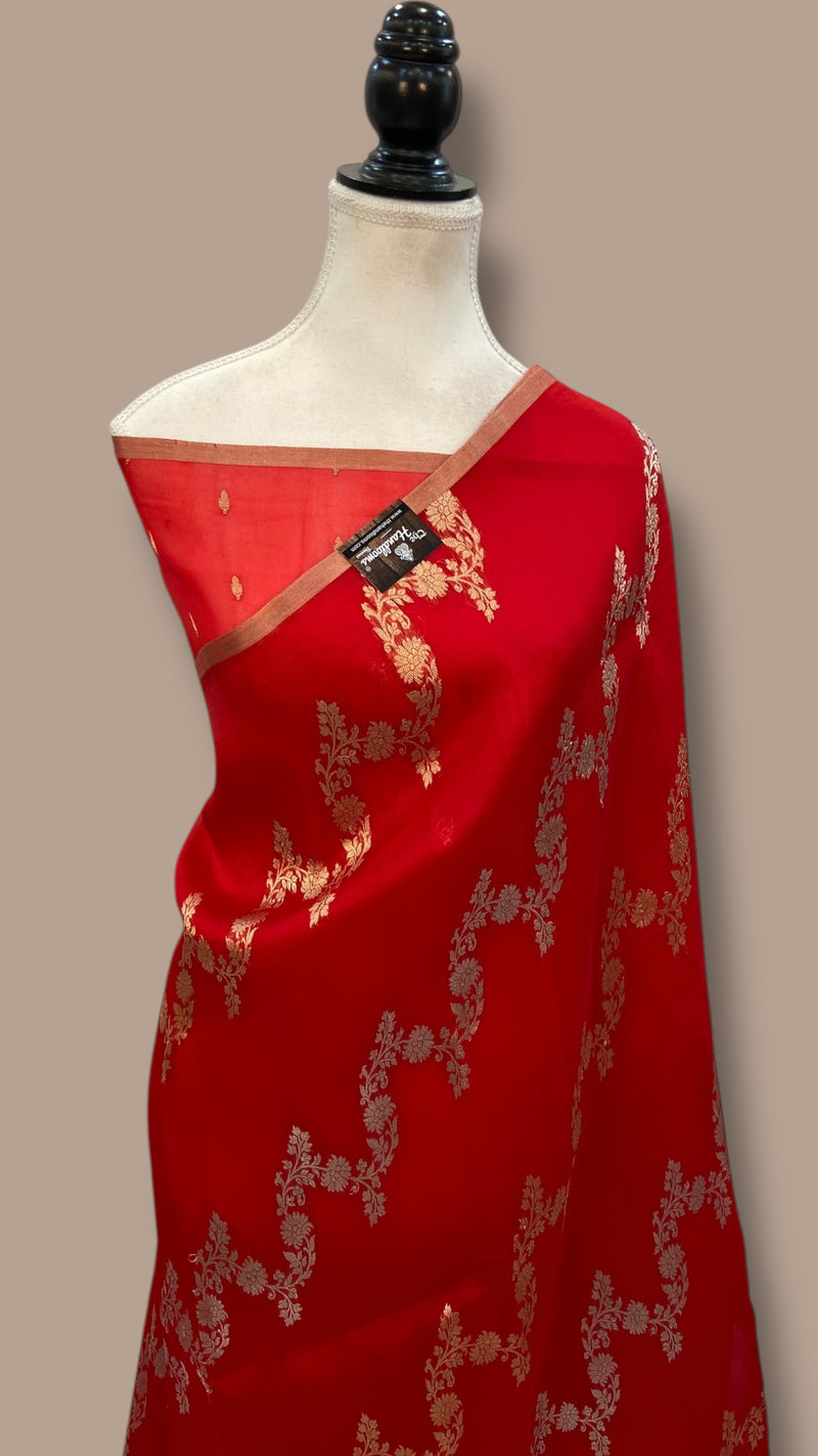Pure Kora Handloom Banarasi Saree - The Handlooms