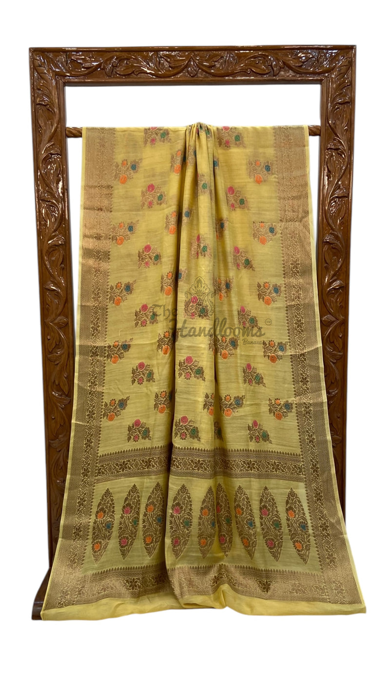 Moonga Georgette Handloom Banarasi Saree - The Handlooms