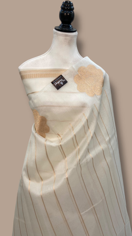 Pure Kora Handloom Banarasi Saree - The Handlooms