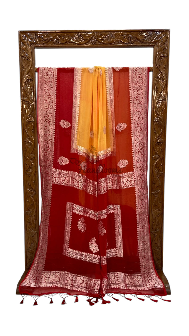 Pure Georgette Banarasi Handloom Saree - The Handlooms