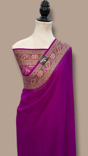 Pure Chiffon Khaddi Banarasi Saree - The Handlooms