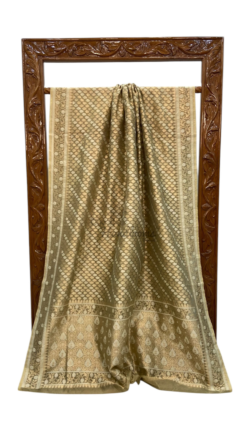 Pure Tissue Reshmi zari Handloom Banarasi Saree - The Handlooms