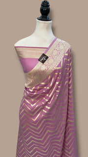 Moonga Georgette Handloom Banarasi Saree - The Handlooms
