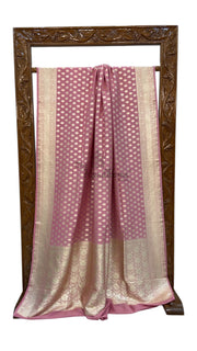 Moonga Georgette Handloom Banarasi Saree - The Handlooms