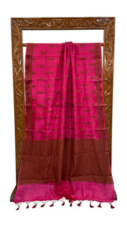 Pure Tussar Silk Handloom Banarasi Saree - The Handlooms