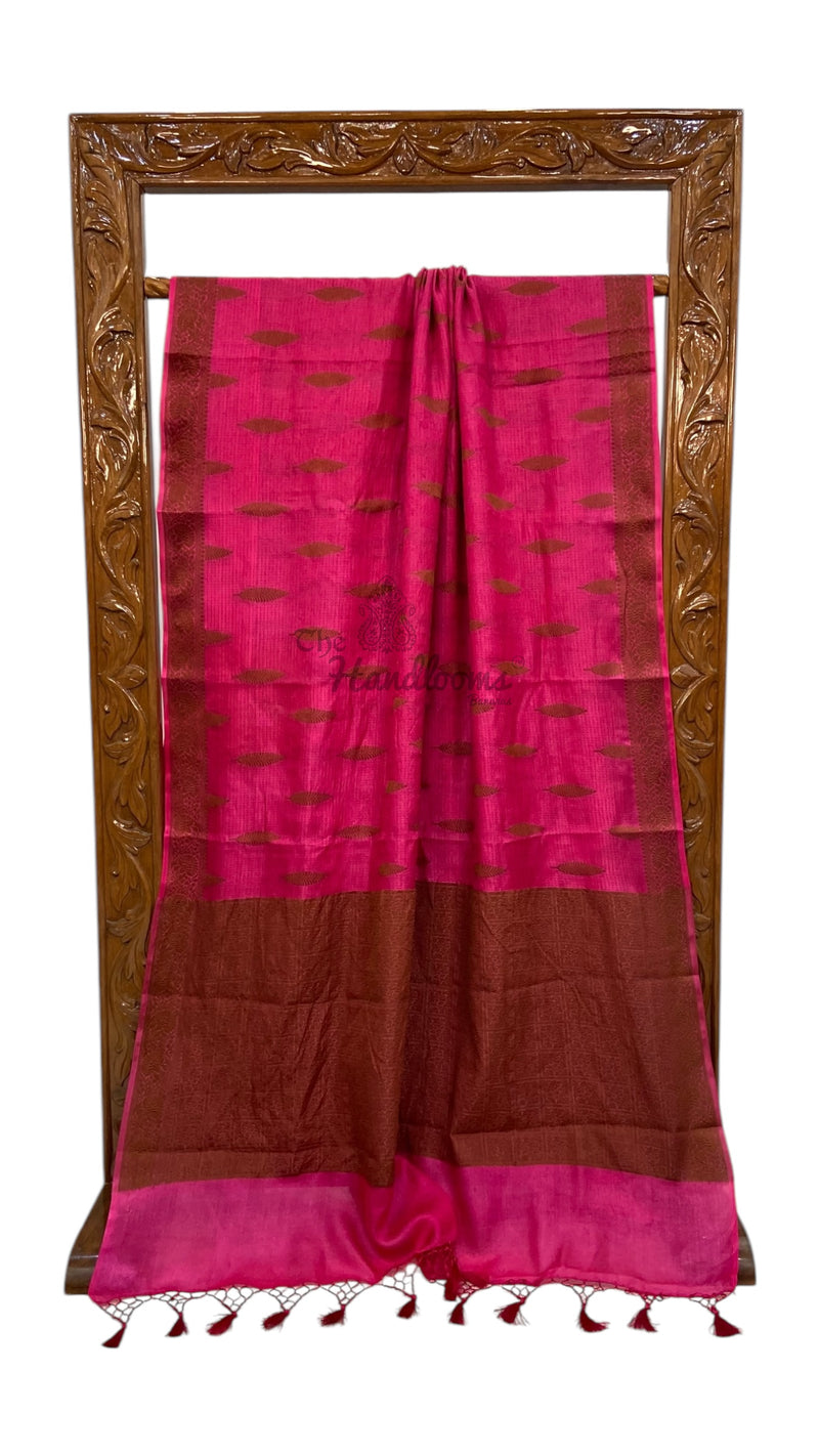 Pure Tussar Silk Handloom Banarasi Saree - The Handlooms