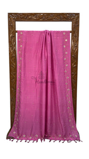 Pure katan Silk Handloom Banarasi Saree with Handwork: Zardozi, Diamond Chain, Katdana, and Abla Detailing - The Handlooms