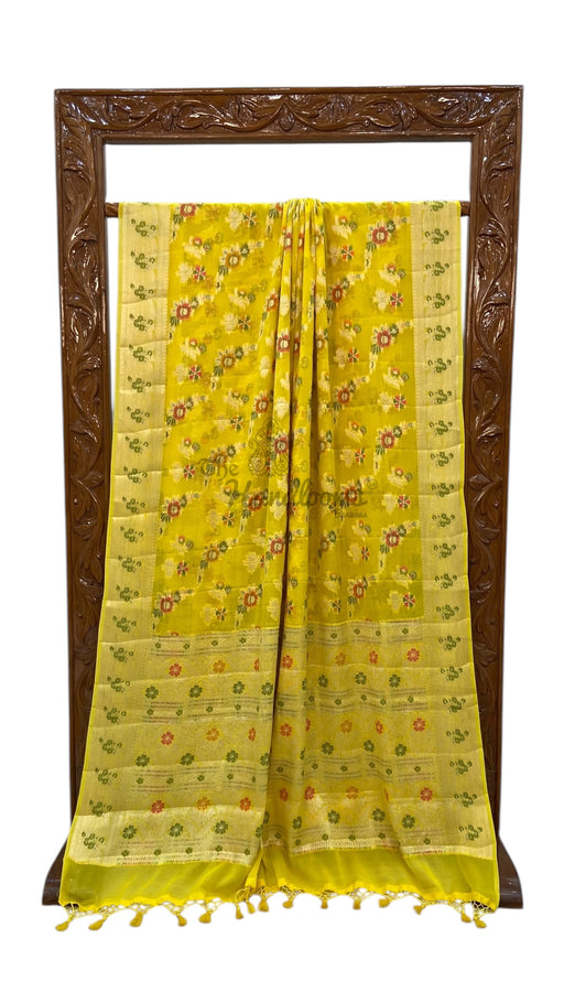 Pure Chiffon Khaddi Banarasi Saree - The Handlooms