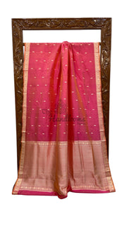 Pure Katan Silk Reshmi Zari Banarasi Handloom Saree - The Handlooms
