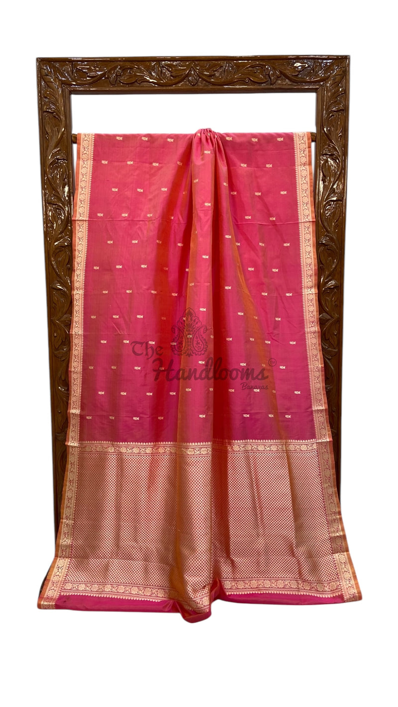 Pure Katan Silk Reshmi Zari Banarasi Handloom Saree - The Handlooms