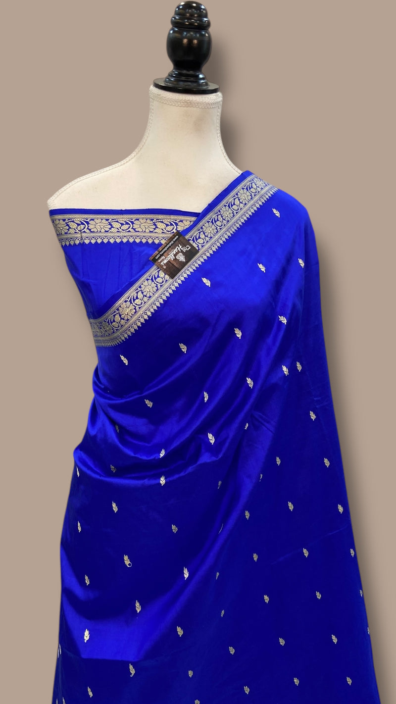 Pure Katan Silk Reshmi Zari Banarasi Handloom Saree - The Handlooms