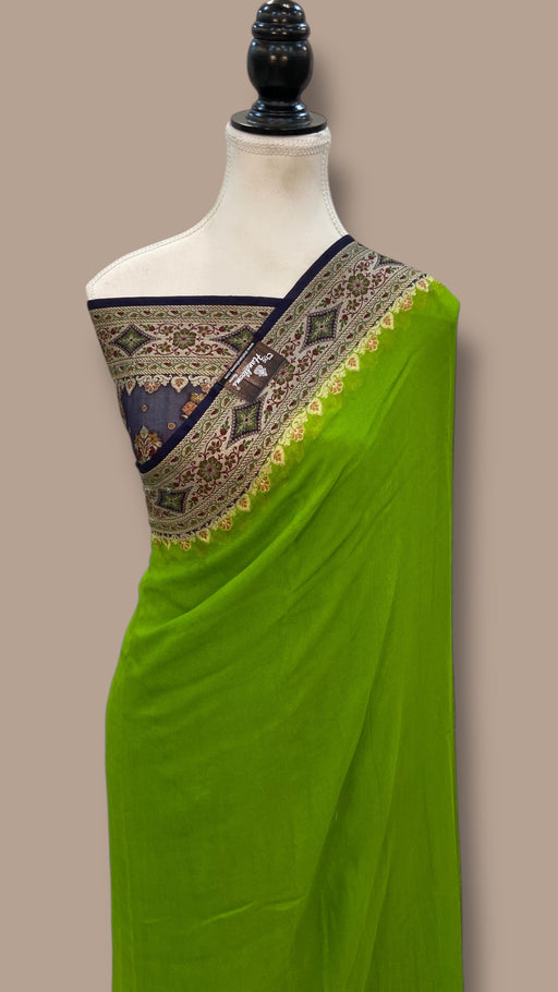 Pure Chiffon Khaddi Banarasi Saree - The Handlooms