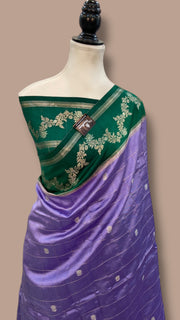 Pure Mango Silk Banarasi Handloom Saree - The Handlooms