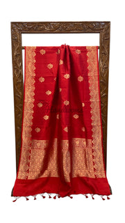 Pure Katan Silk Banarasi Handloom Saree - All over Kadua motifs - The Handlooms