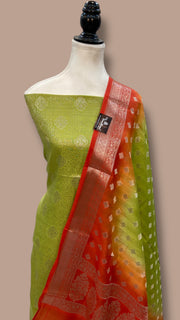 Pure Cotton Banarasi Dress material - The Handlooms