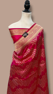 Pure Katan Silk Banarasi Handloom Saree - All over jaal work - The Handlooms