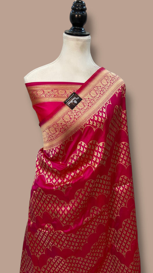 Pure Katan Silk Banarasi Handloom Saree - All over jaal work - The Handlooms