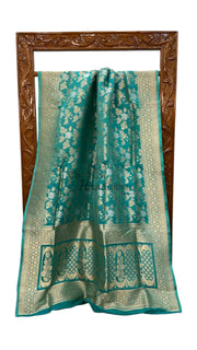 Pure Katan Silk Banarasi Handloom Saree - All over Sona Roopa Jaal work - The Handlooms