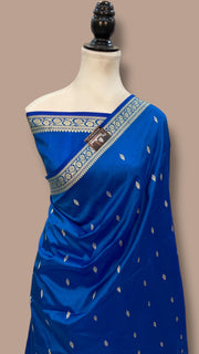 Pure Katan Silk Reshmi Zari Banarasi Handloom Saree - The Handlooms