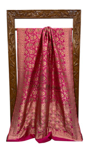 Pure Katan Silk Banarasi Handloom Saree - All over Jaal work With Meenakari - The Handlooms
