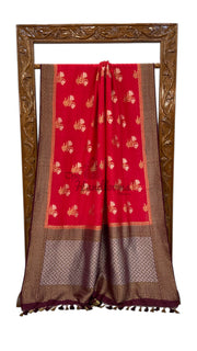 Moonga Georgette Handloom Banarasi Saree - The Handlooms