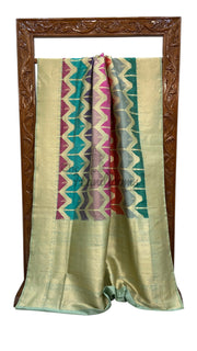 Ektara Pure Katan Silk Banarasi Handloom Saree - All over kadiyal Jaal work - The Handlooms
