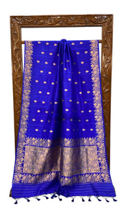 Pure Katan Silk Banarasi Handloom Saree - All over Kadua motifs - The Handlooms