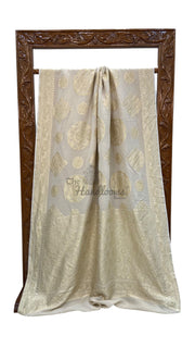 Moonga Georgette Handloom Banarasi Saree - The Handlooms