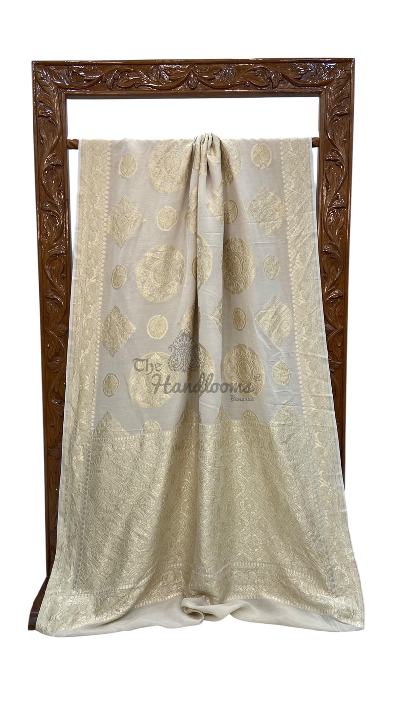 Moonga Georgette Handloom Banarasi Saree - The Handlooms