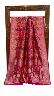 Pure Katan Silk Banarasi Handloom Saree - All over Jaal Work With Rangkart - The Handlooms